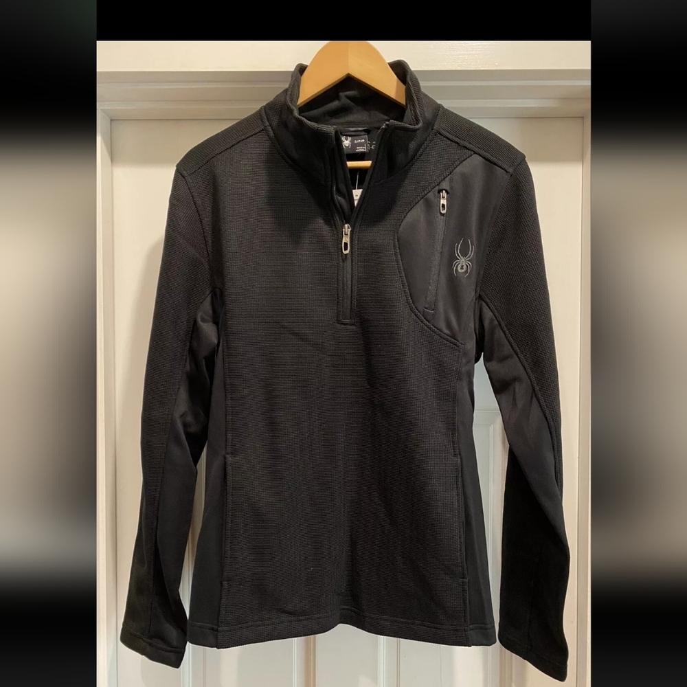 Spyder Men’s Black Half Zip Pullover Size small